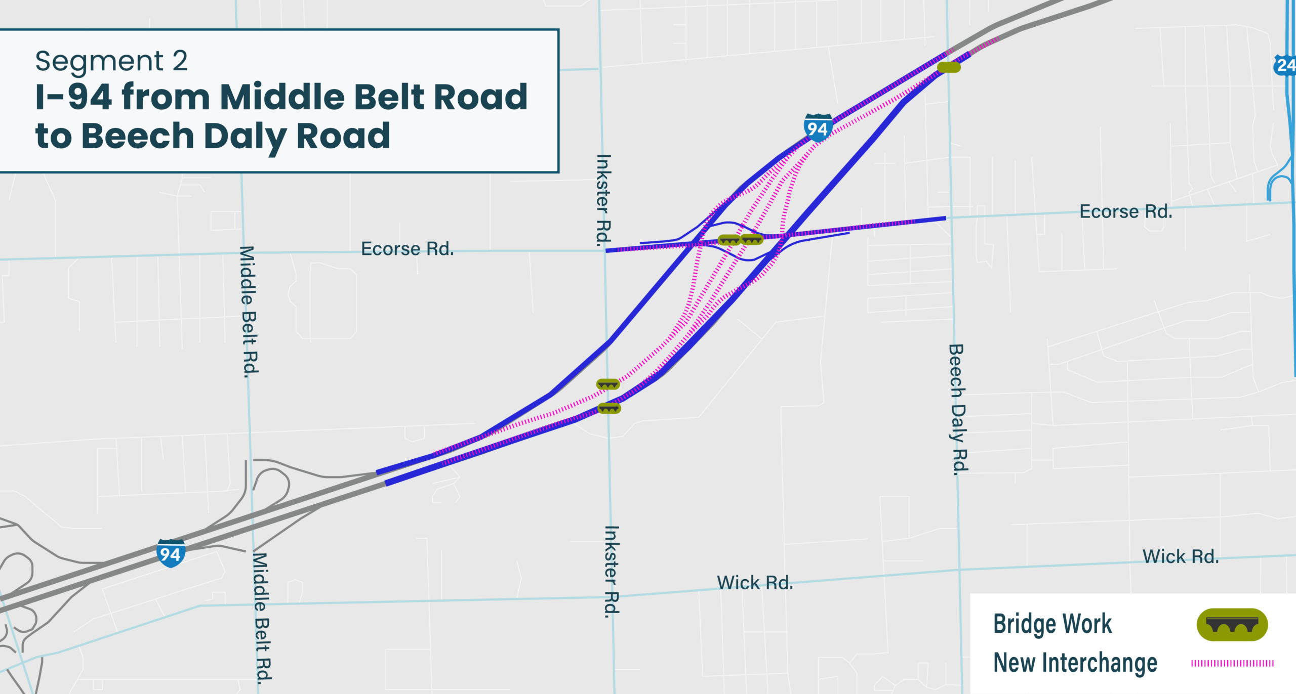 Segment 2 — I-94 from Middle Belt Road to Beech Daly Road